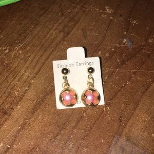 Pink and Gold Earrings
